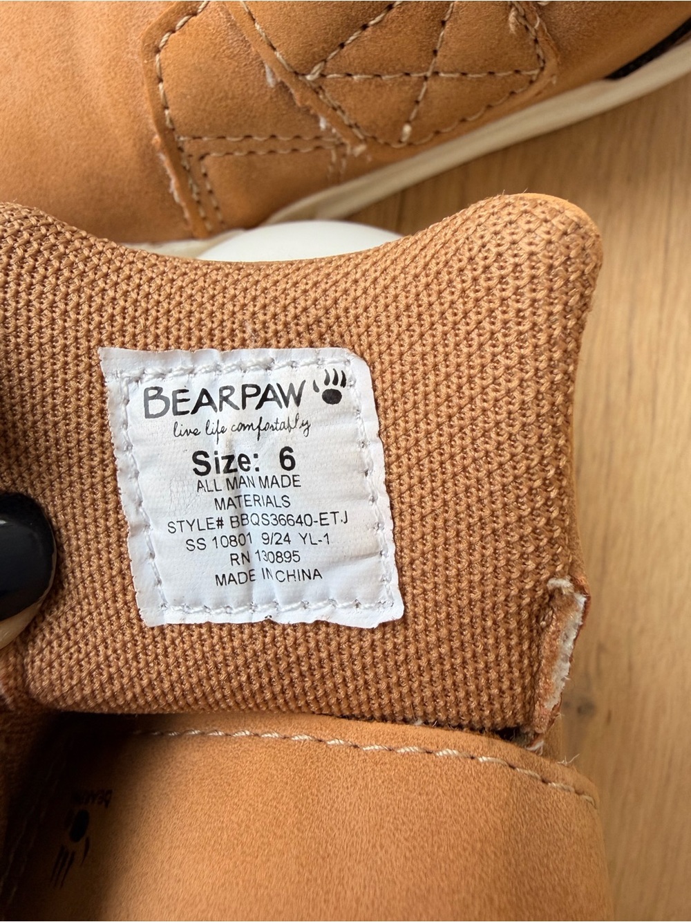 Bearpaw Brown Toddler Velcro Casual Sneakers - Picture 6 of 6